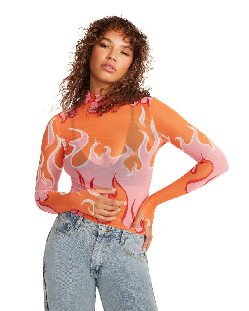 Orange Steve Madden Zelda Women's Tops | PH 6589PXI